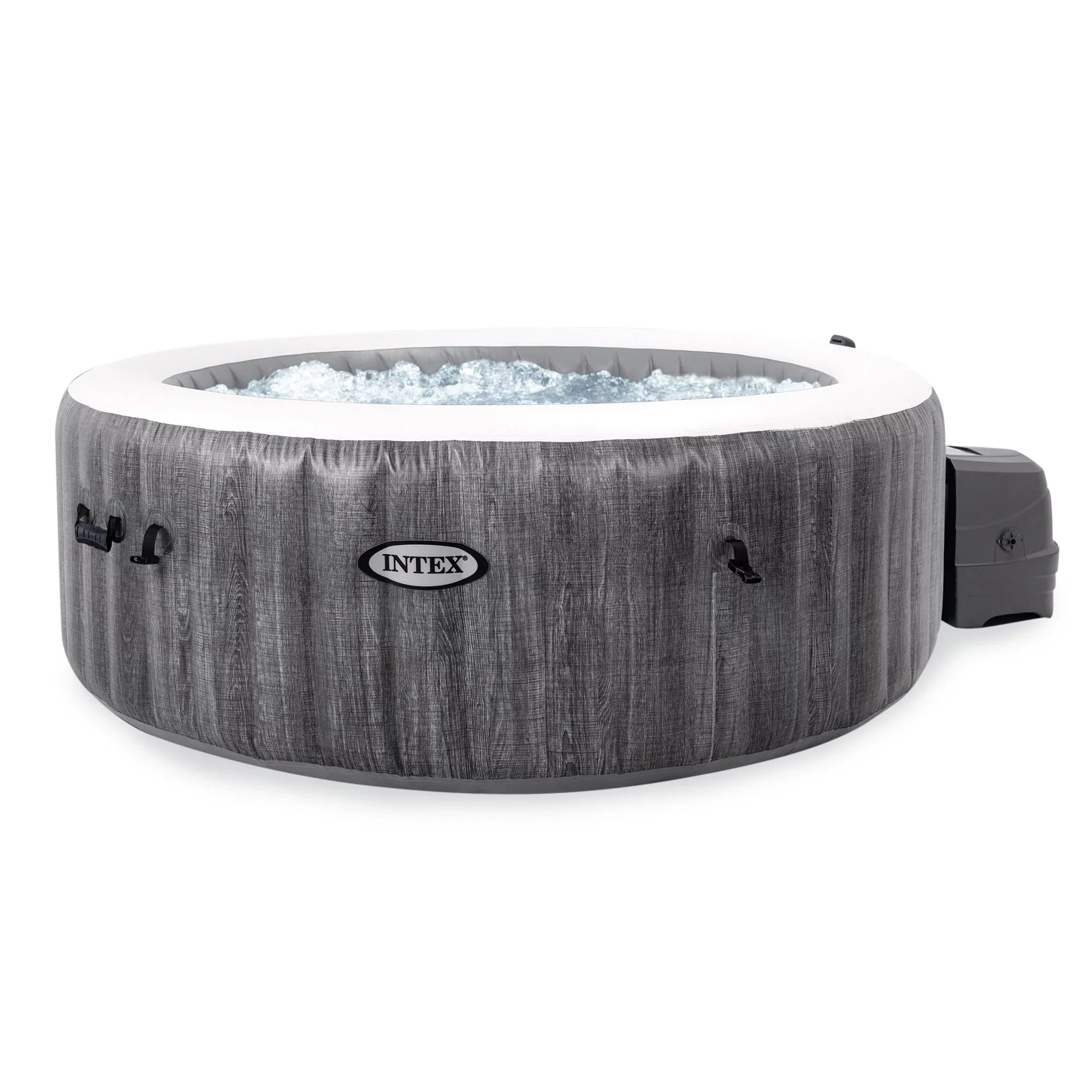 Inflatable Spa Greywood Jet Tub w/ Bubble Hot Intex Accessory Tray PureSpa