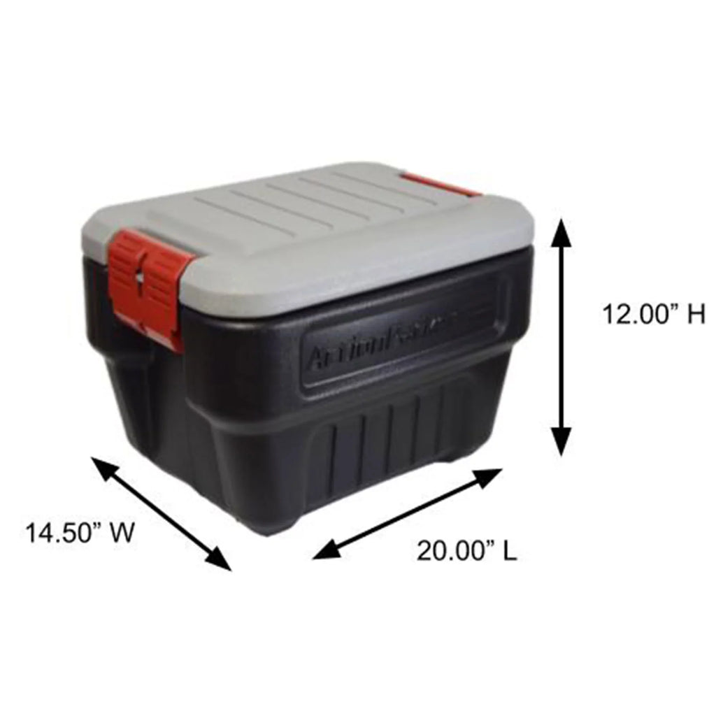 Plastic Container Storage Pack) (4 8 Box Gallon Latch Lockable Rubbermaid
