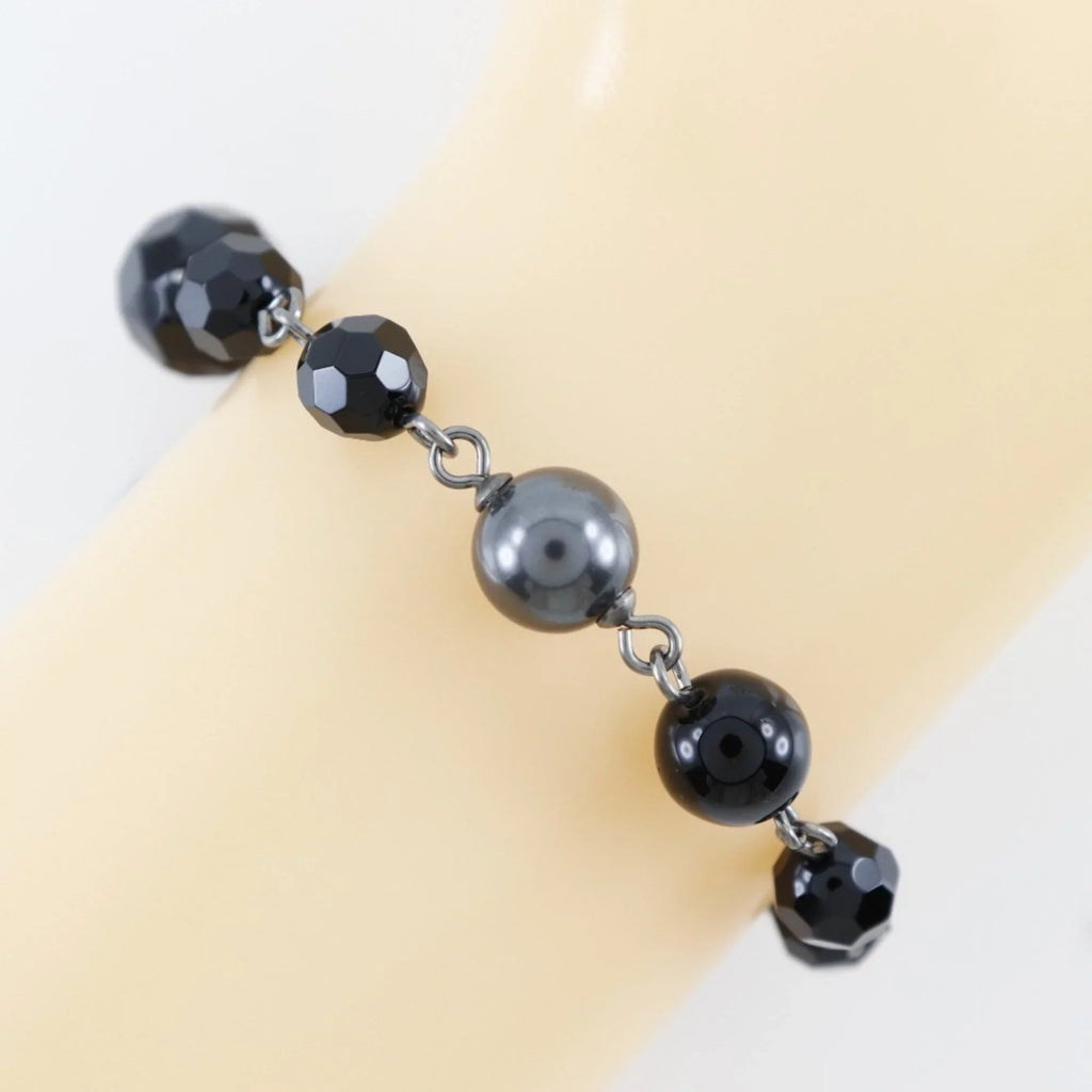 Mark Metal Women's Plastic Silver/Black 09V Fake Pearl Pre-Owned x (Good) Bracelet Coco
