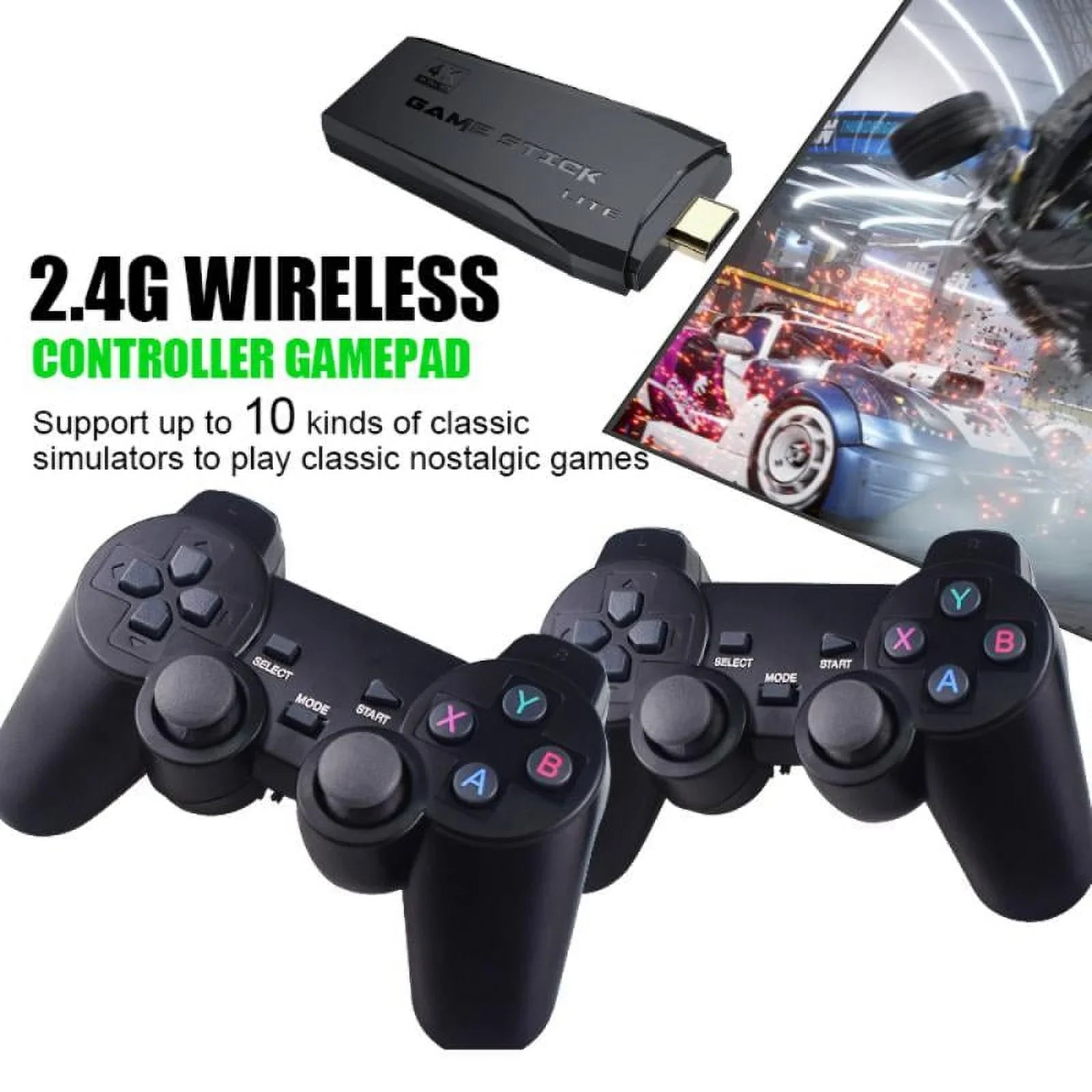 For PS1/GBA/MD Retro 20000 Family TV Double 4K Classic 64G Consoles Controller Microea Gamepads Game Games Wireless 2.4G Gaming Video