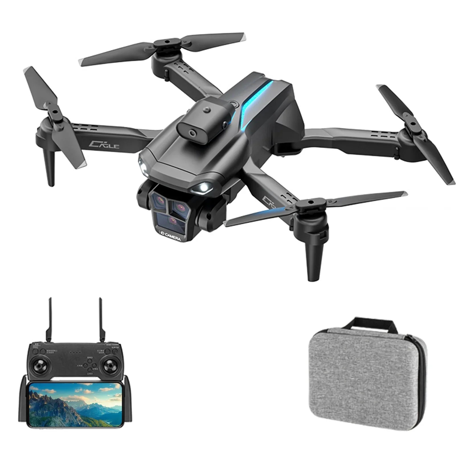 Flight 2 Storage Flight Package 4K Obstacle Remote Bottom with FPV Gesture Camera Dcenta 3 Photography Avoidance Front 5GWiFi Trajectory Follow Bag Camera Control Camera