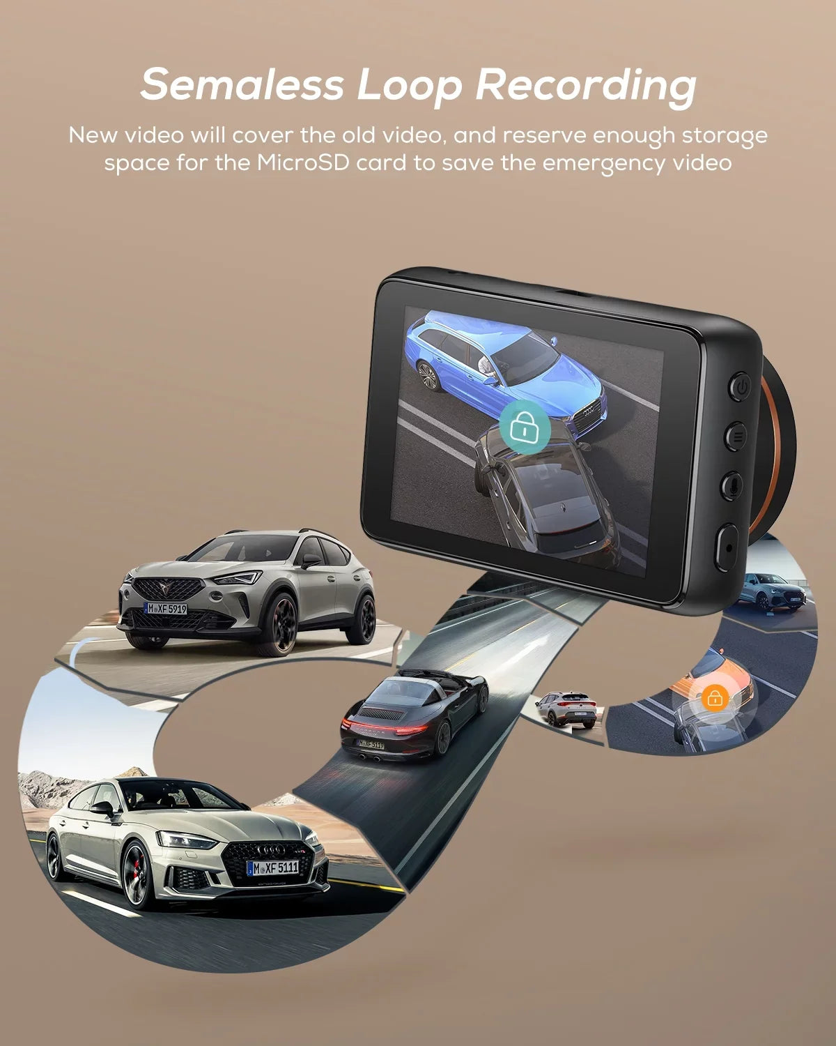 Recording, Card, 4K Night Cars, Super for Emergency Dash Monitoring iZEEKER with 30FPS/1080P 60FPS 4K Parking Vision, Car WDR, Camera Cam Dash with Front MicroSD Camera