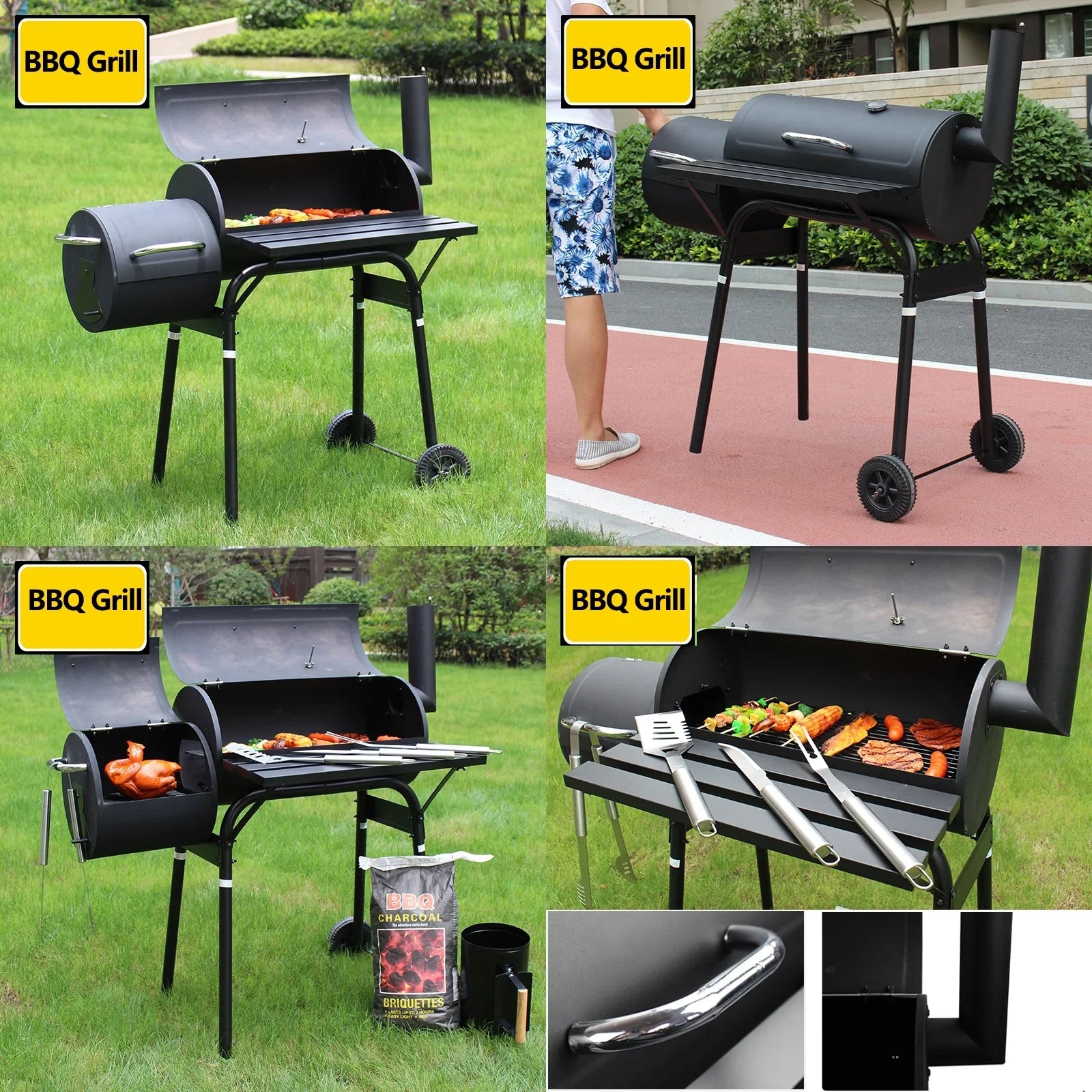 Meat Vebreda BBQ Barbecue Pit exterior Charcoal Cooker Backyard Smoker Grill