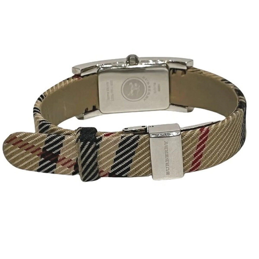 Quartz BU1015 Women's Burberry Check Watch Pre-Owned (Good) Square