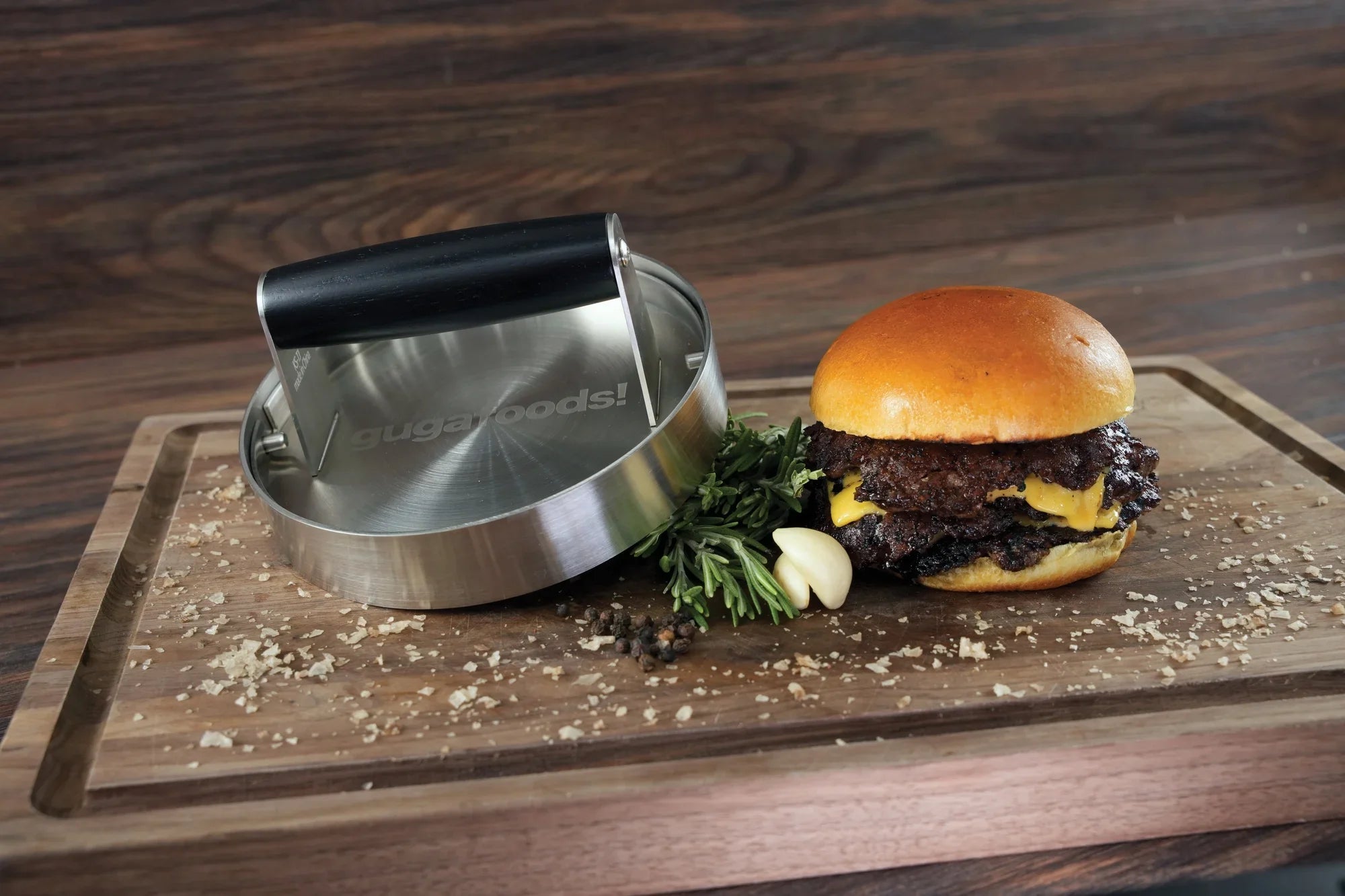 Stainless Smashed Patty Foods Adjustable Hamburger Kit, Press Maker, Burger Steel Guga