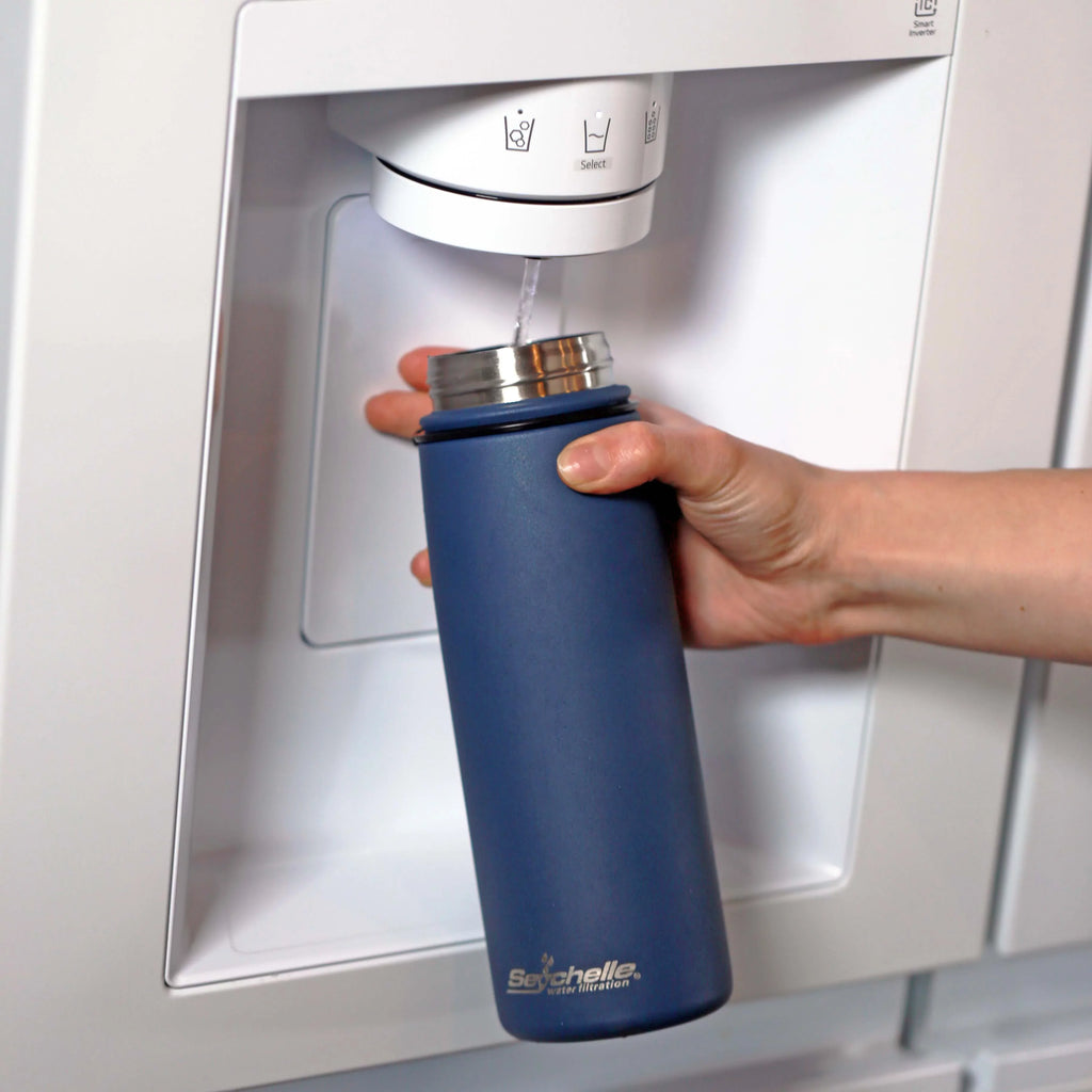 '- Blue) Filter Sealed (Metallic liquid Insulated liquid - 26oz Vacuum Filter liquid Stainless Double Bottle Seychelle - Bottle Alkaline - Steel Walled