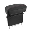 Armrest Leather Seat Armrest Armrest Red Organizer Box Black Adjustable Box with Center PU Extender Gap Storage Car Line