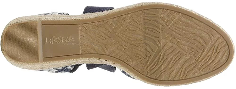 dimension Kascade Flops Blue/White & W Women's Flip LifeStride Sandals 8.5