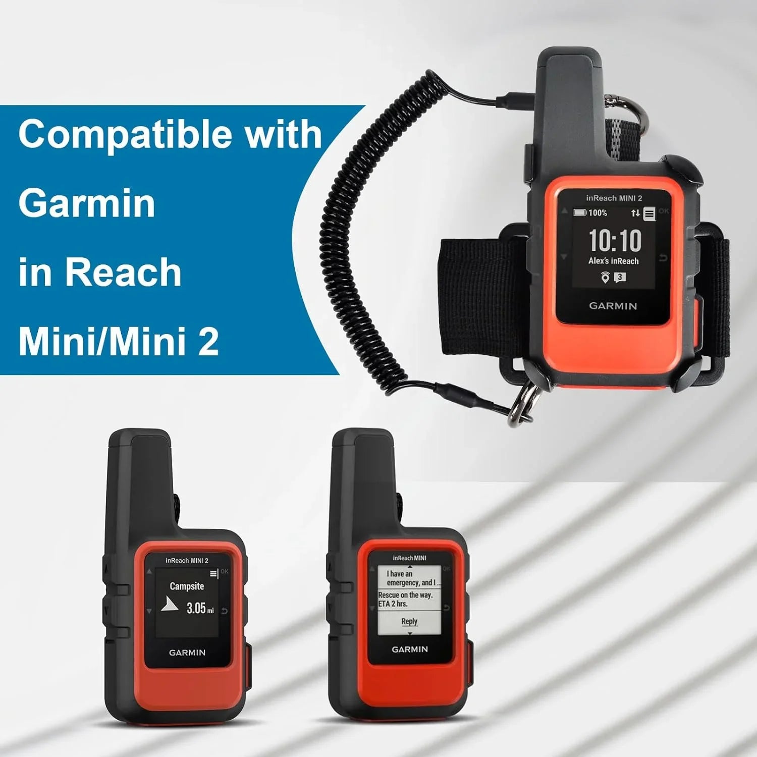 inReach Mini Mini & for Backpack for 2, Tether Backpack Holder Garmin Handheld Tether GPS Mount Garmin