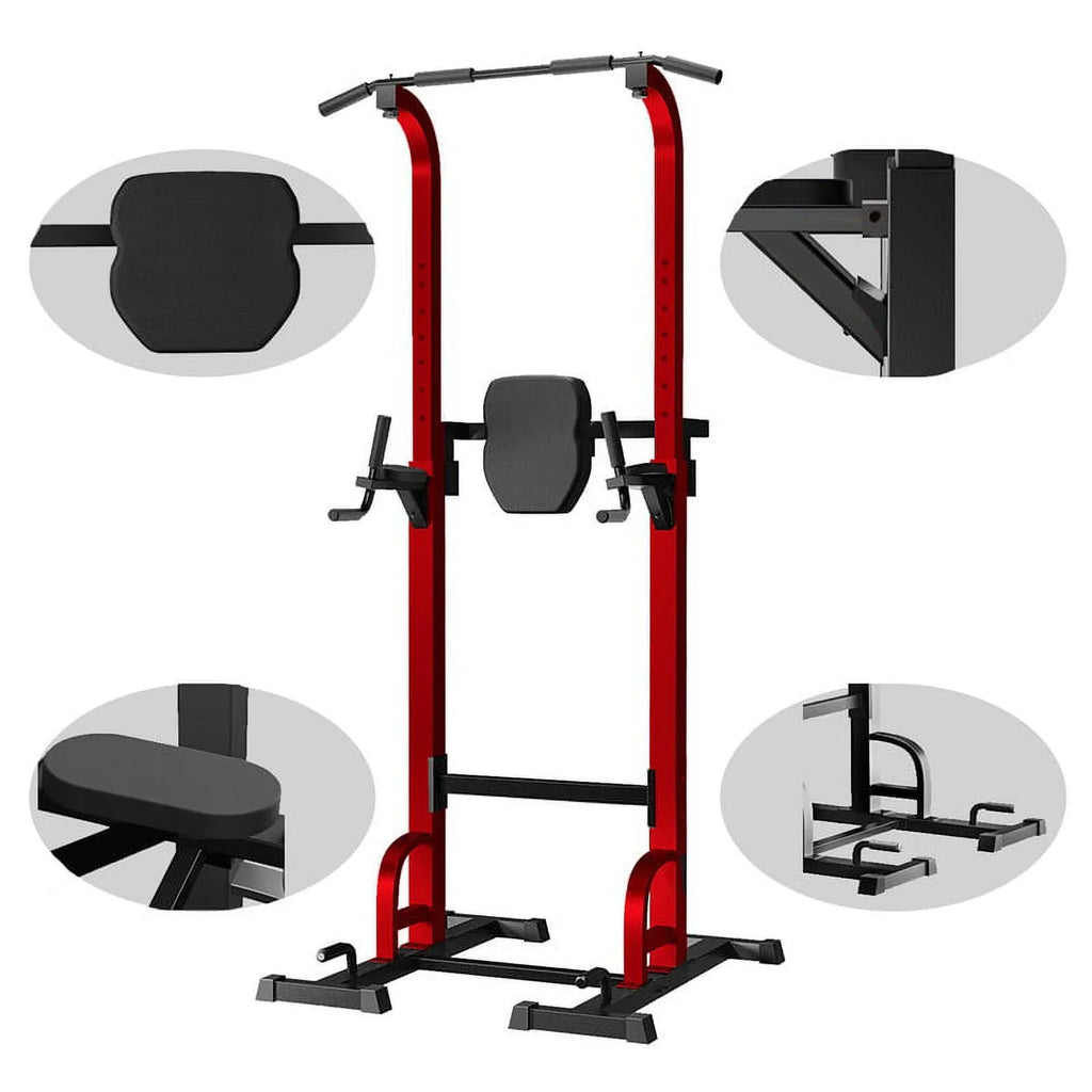 Station Bar Gym Training Workout Pull for Stand Strength Up Equipment，Red