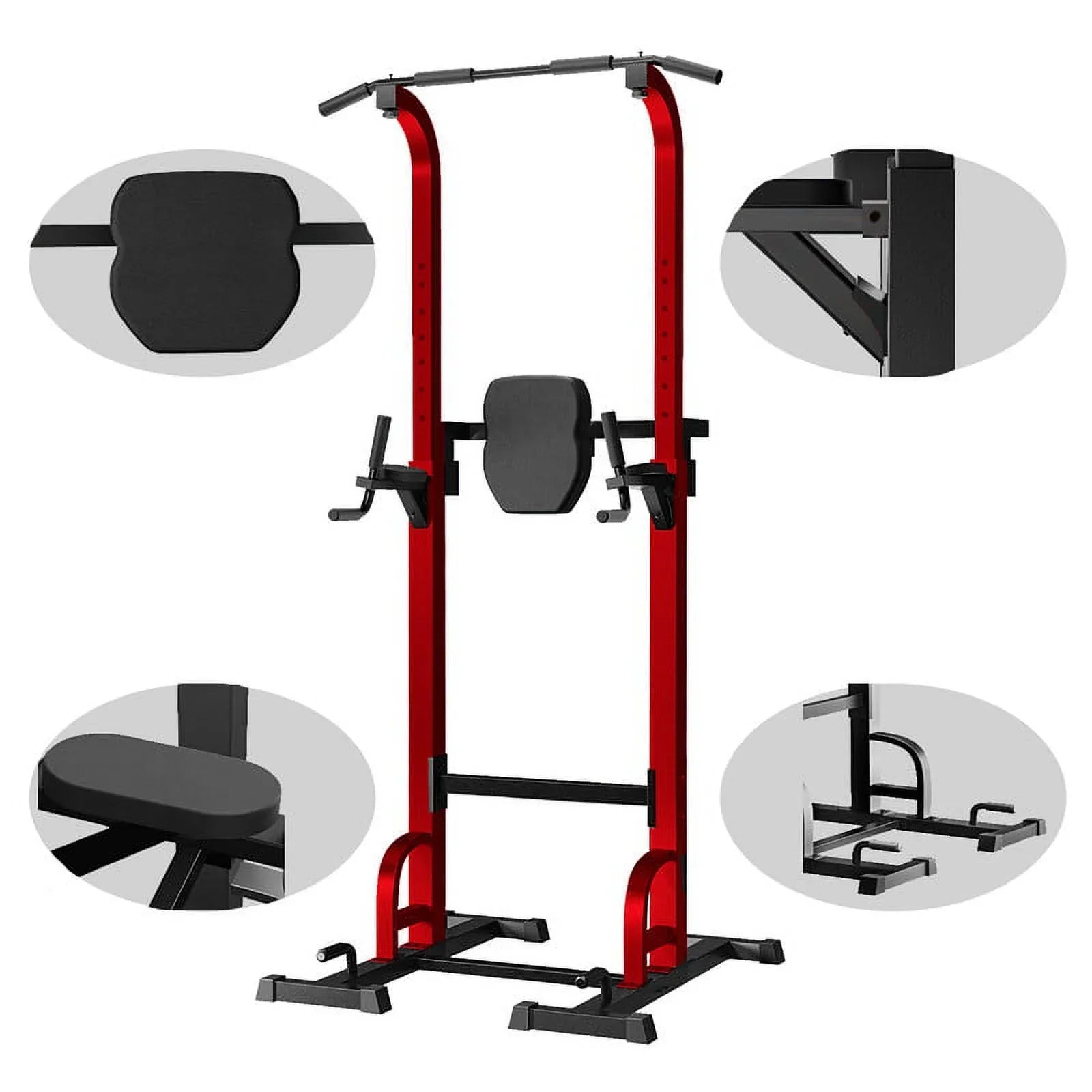 Station Bar Gym Training Workout Pull for Stand Strength Up Equipment，Red