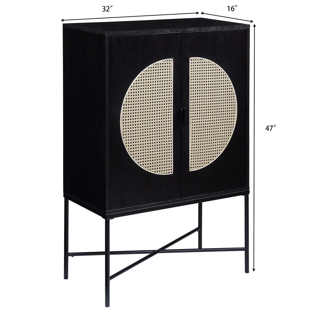 Wine Locker Metal Black Rack, Finish Wood Wine & Cabinet BESTCOSTY