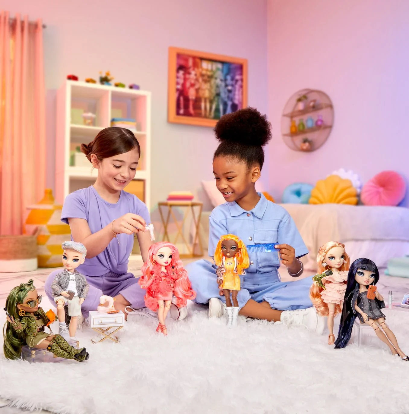 High Toe. Collectors Pink to Rainbow 4-12 Fashionable Outfit and Accessories. from 10+ - Fashion Doll, Colorful Kids Victoria Light Freckles Gift Years & Head Play