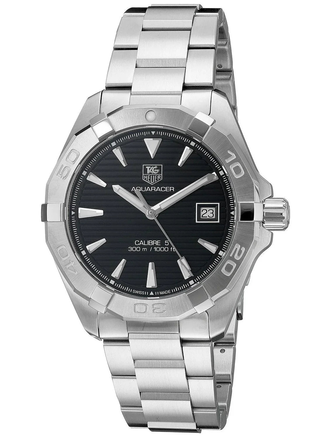 Case Analog WAY2110.BA0928 Watch Black Men's Steel & Bracelet Dial Automatic Heuer 40mm TAG