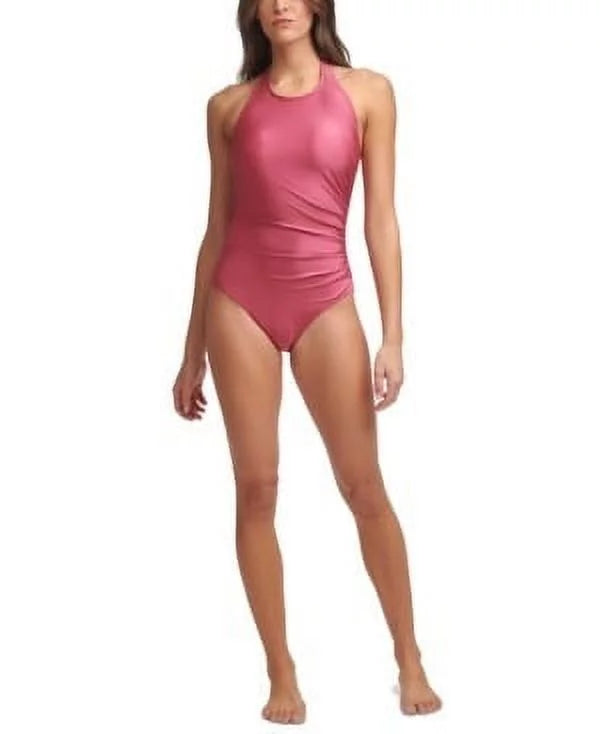 SHIMMER US Swimsuit, CARMINE 18 High-Neck One-Piece Klein Calvin Halter