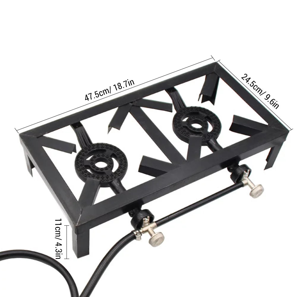 Double for Cast Stove Nebublu Gas Cooking BBQ ( Standard) Propane Patio Iron Camping