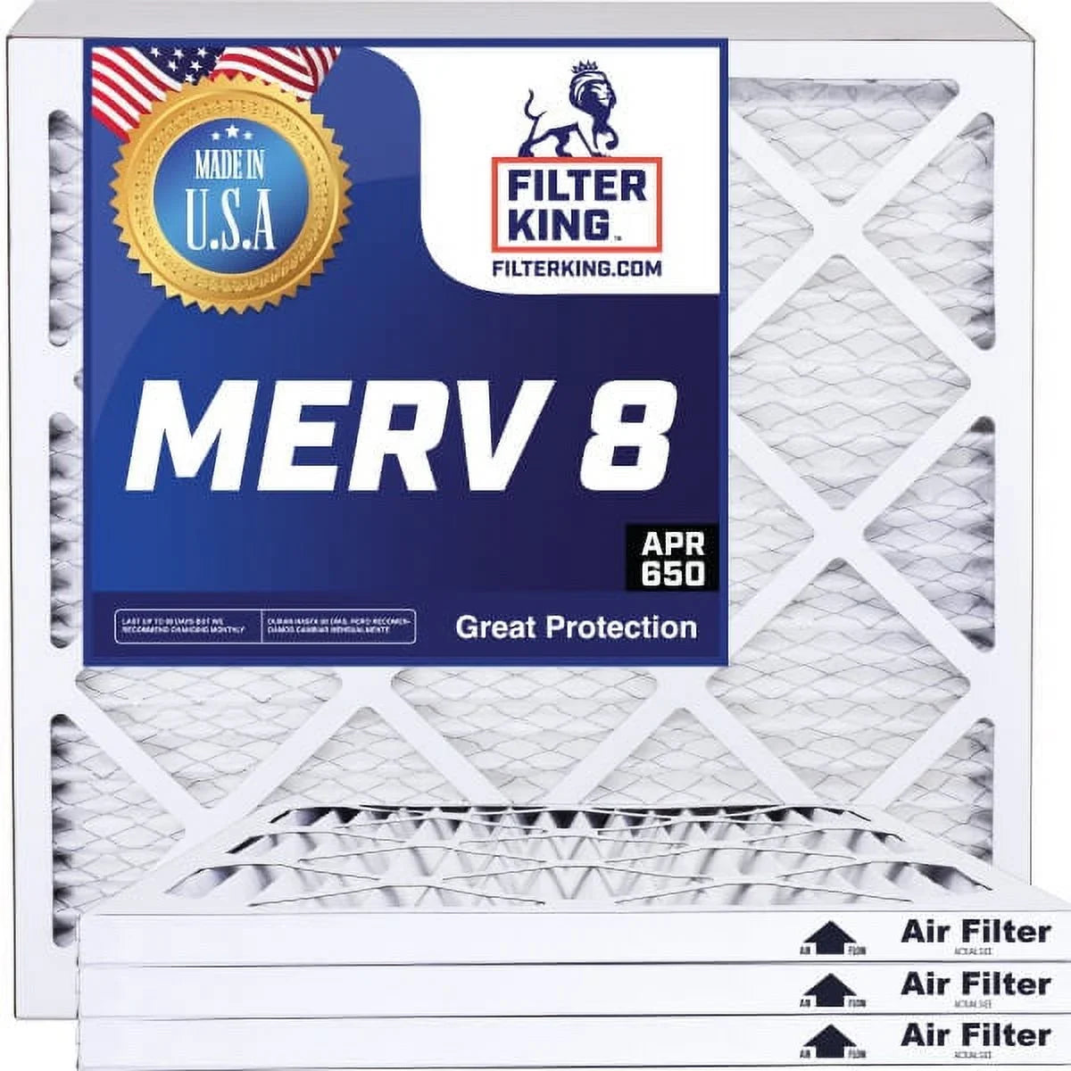 Filter x .75" MERV 33.5x23x1 | USA 33.5 King HVAC IN Pleated Actual | MADE x 4-PACK Filter Filters Furnace | | Air dimension: 8 23 A/C