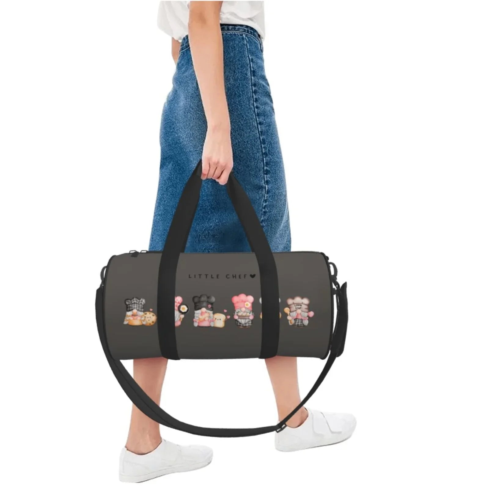 Baker and Bag Gym Large Travel Sports with Pocket Coaee Compartment Bag Cylinder Capacity Gnome Bag Luggage Waterproof