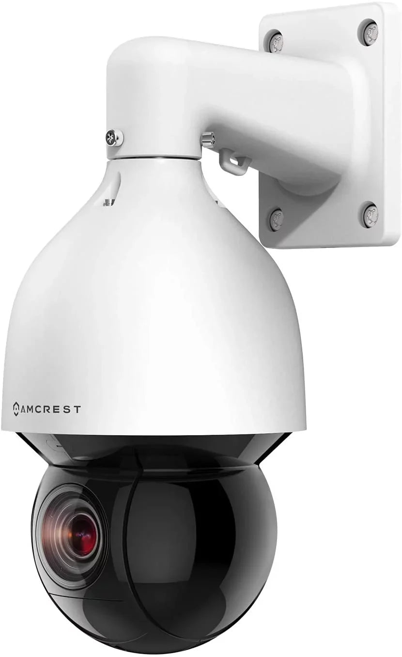 AI, Security Camera Tilt 492ft Dome, and People Detection (Optical Amcrest 4MP exterior POE IP Zoom POE+ PTZ Vehicle IP4M-1083EW-AI 32x (802.3at) + Night Camera UltraHD Motorized) Speed Vision POE+ Pan