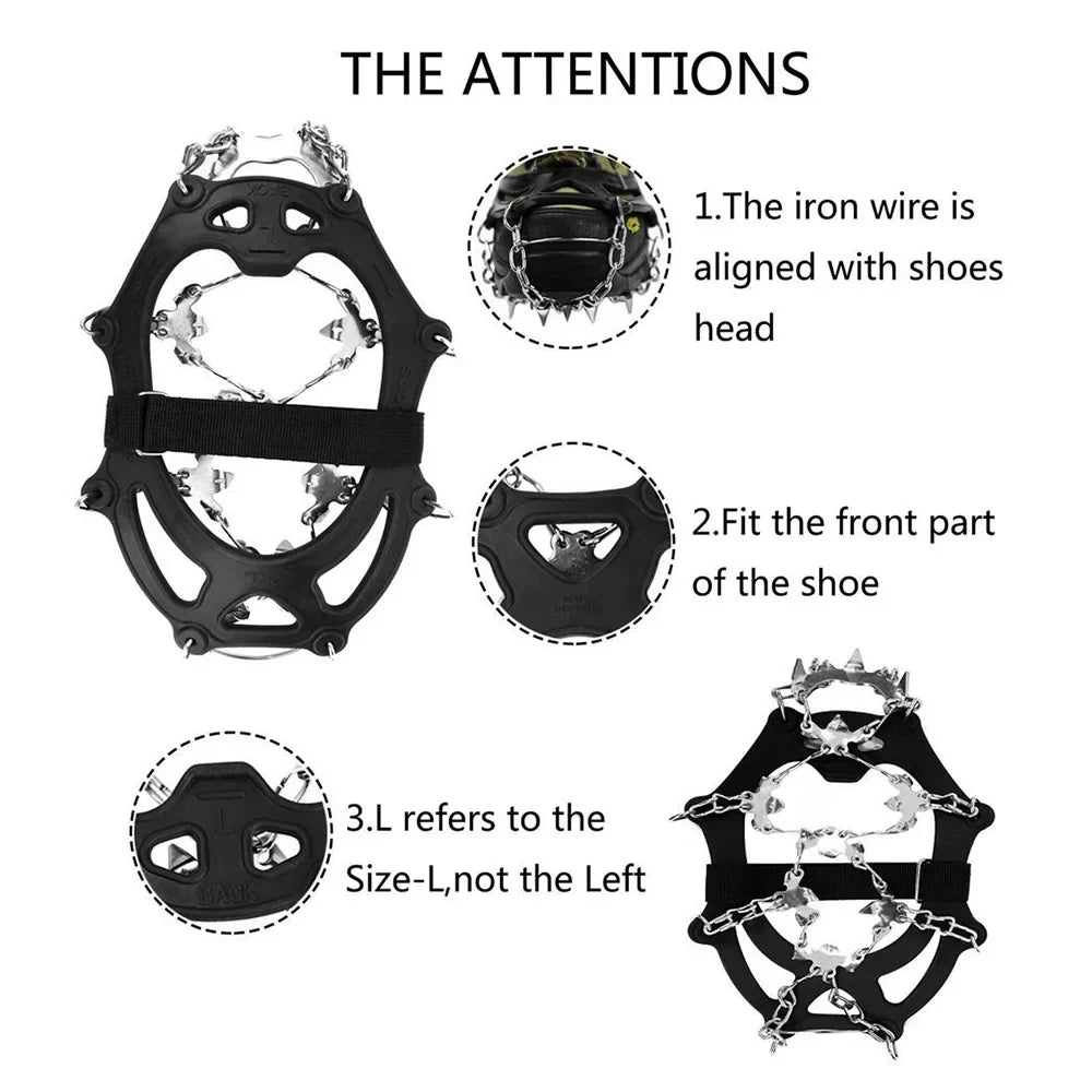 Claw Ideal Steel and Slip - Grips - 201 Traction Shoe Stainless Winter Ice Claws walmeck Ice for for 26-Tooth Superior Ice Fishing
