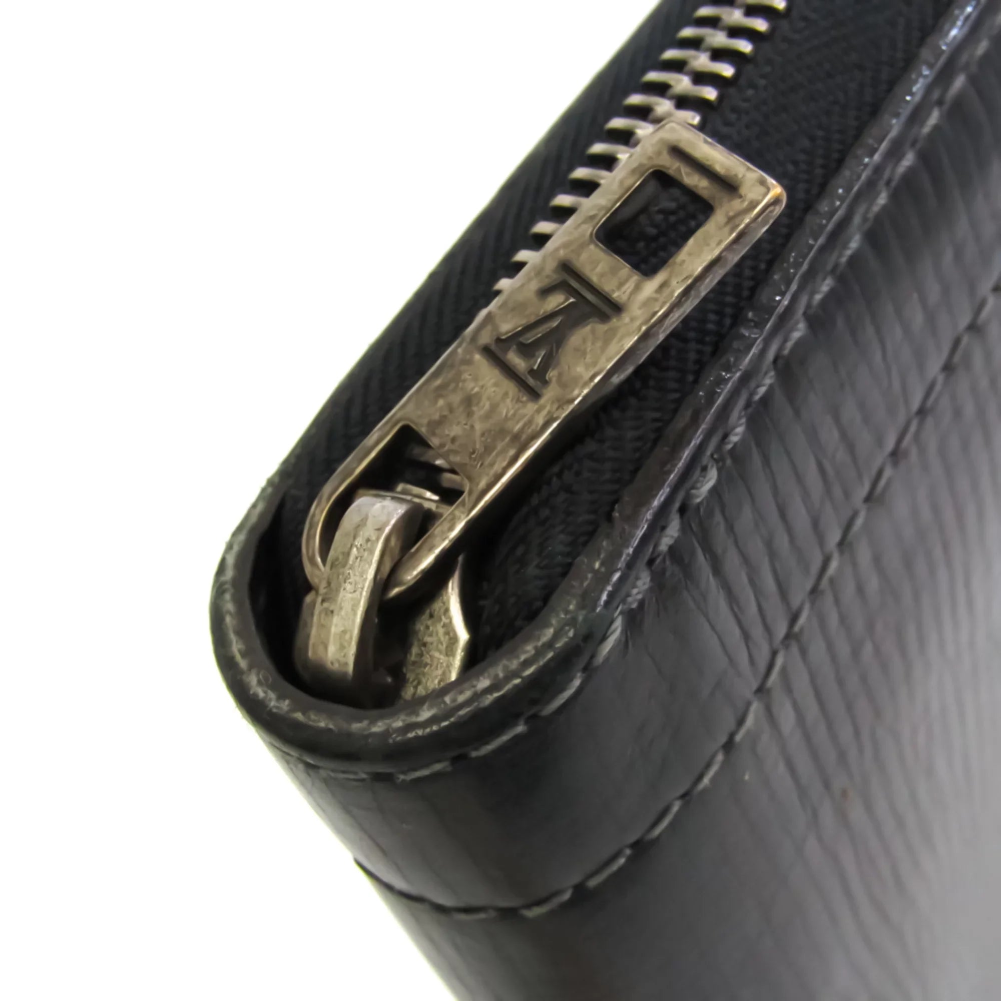 (Good) Zippy Organizer Wallet Utah Leather (bi-fold) M97026 Pre-Owned Basalt Men's Long