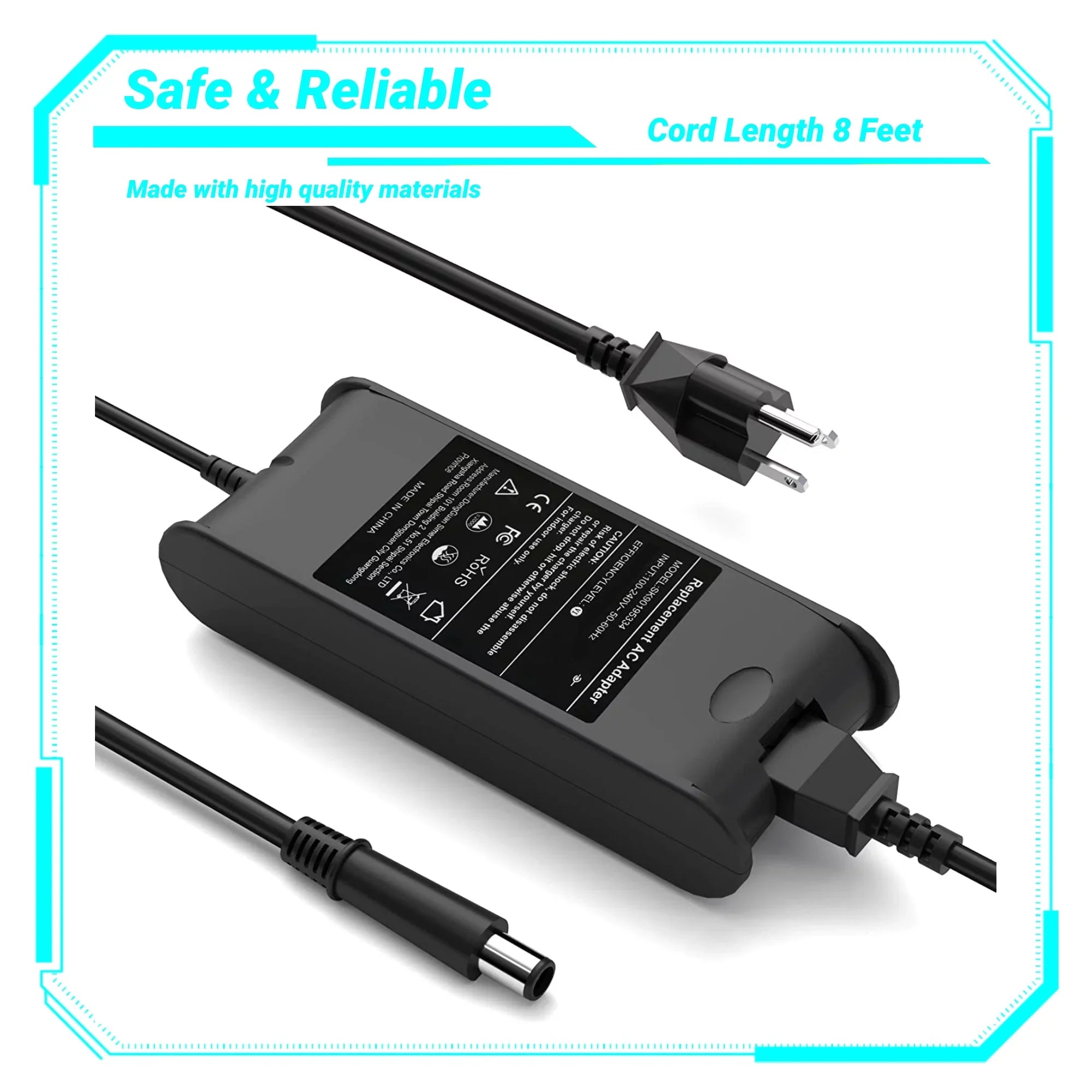 M20 Battery 19.5V 90W ATG,E6500,Precision KONKIN for BOO AC Power Replacement Adapter 1150,1501,6000,6400,6000D,8500,8600,D631,D800,100L,131L,XT,X300,E5400,E5500,E6400,E6400 Compatible Charger