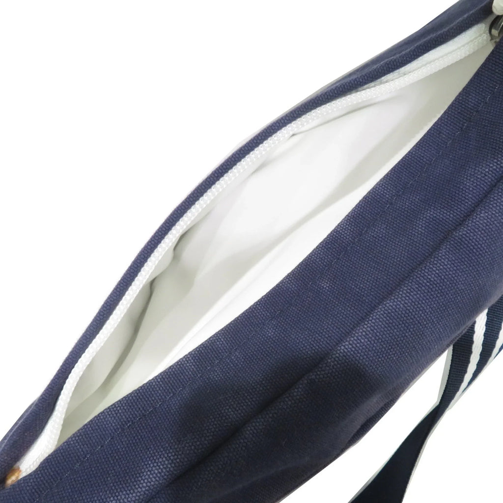 Sportsline Waist (Good) Navy/White Pre-Owned Body Canvas Women's Bag Men's