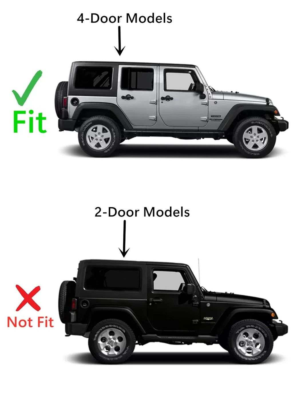 Quarter 4 2018 Door Wrangler Models Side Window Models Jeep Compatible / Wrangler JK Quarter with Right Glass 2011-2017 4 Passenger Door Rear
