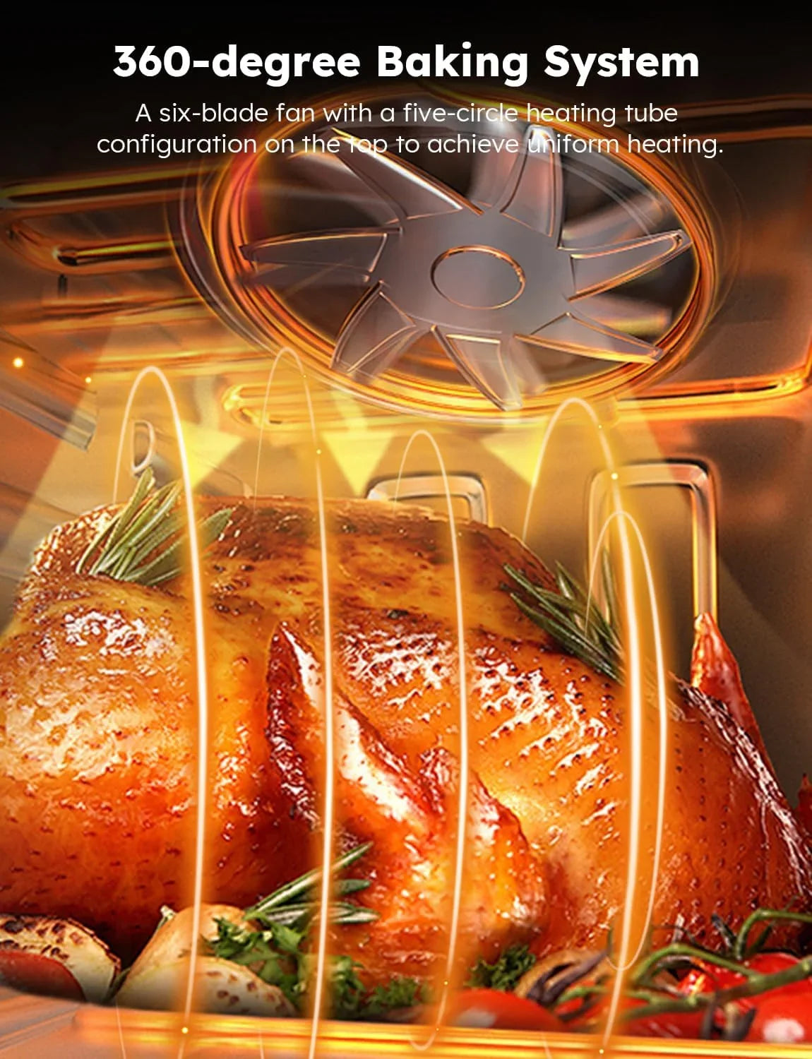 Thermometer Powerful Fryer Kit, Basket Controls, HOZO Family SS Smart &-Skewer dimension, Air 1800W, X-Large Integrated Temp Brio 50F-425F Rotisserie 15.5Qt Oven,