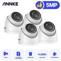 100Ft Vision, Detection, Ultra IR Motion PoE Up SD Remote Access, 3K HD 256GB ANNKE IP67 IP Card Alerts, 4-Pack Vehicle Night 4mm AI Camera Human Weatherproof, Security to Lens,