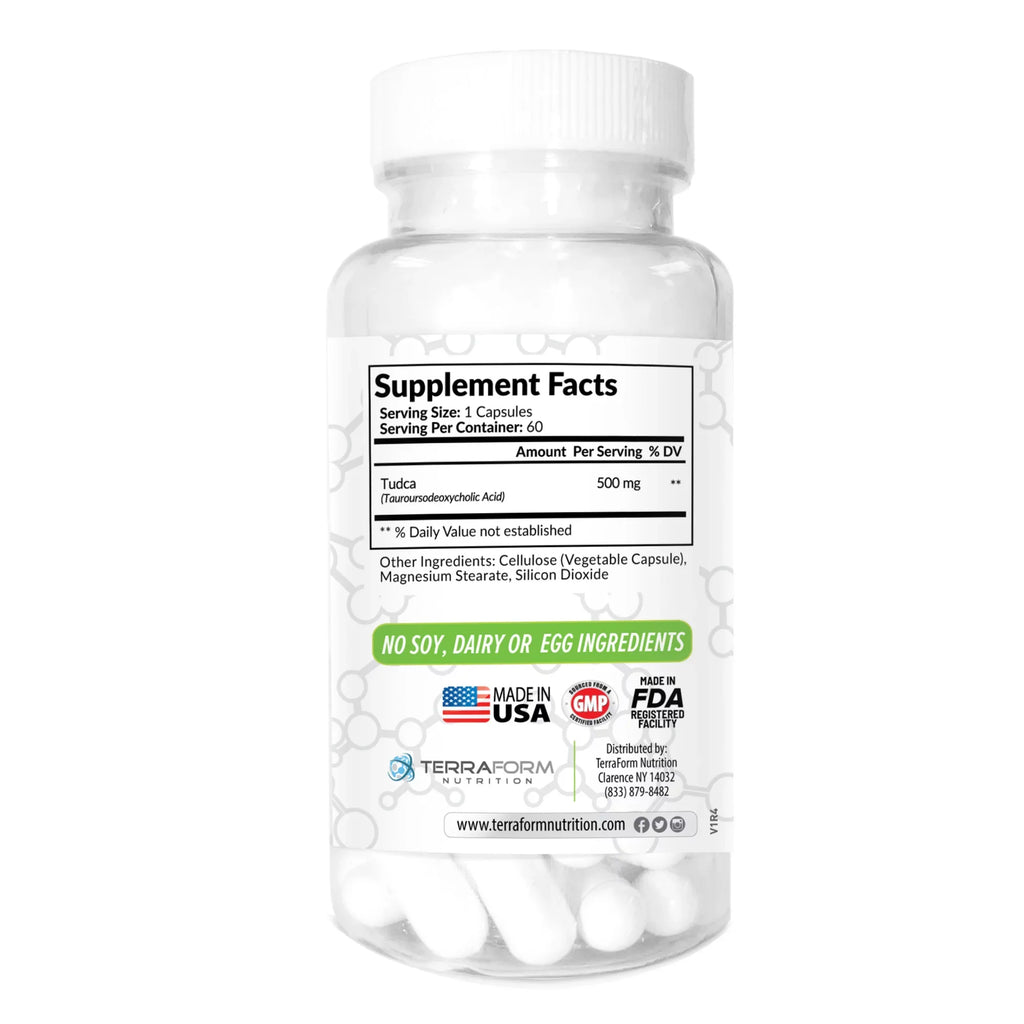 Supports Acid) (3 Health TUDCA Help - Capsules (Tauroursodeoxycholic 500mg - 180 Liver - Pack)