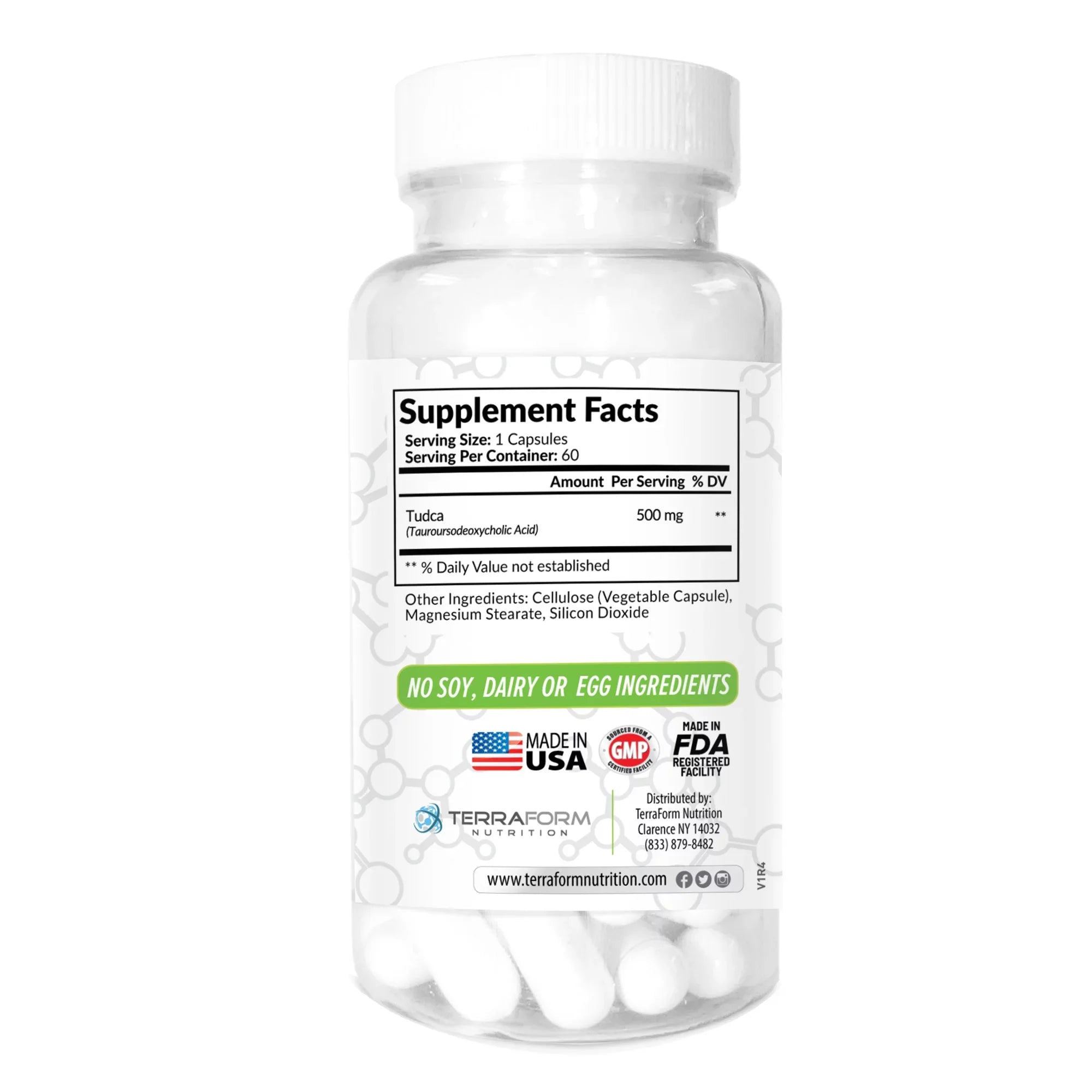 Supports Acid) (3 Health TUDCA Help - Capsules (Tauroursodeoxycholic 500mg - 180 Liver - Pack)