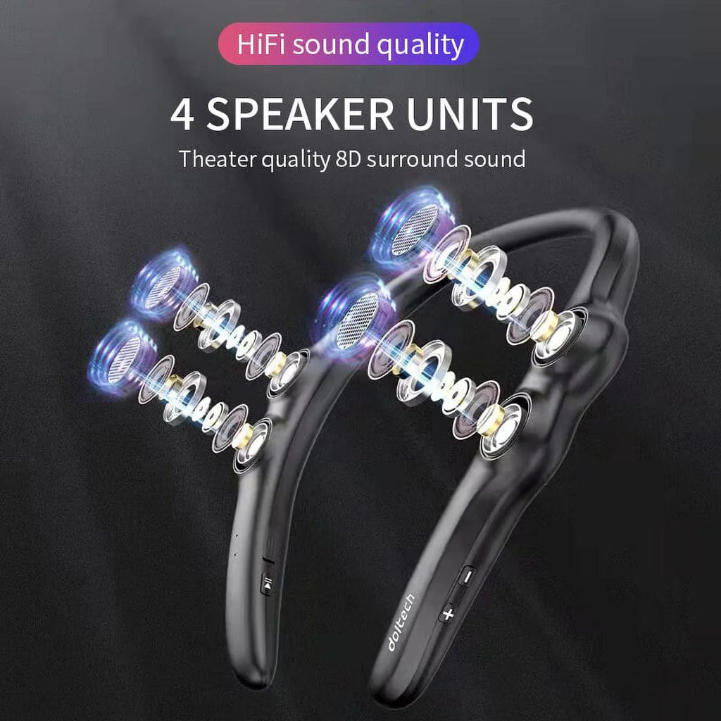 4 9d 85g Light Weight Sports Neck Stereo Wireless Player Wearable Speakers Hang Bluetooth - For Compatible Portable Speaker Speakers Bass