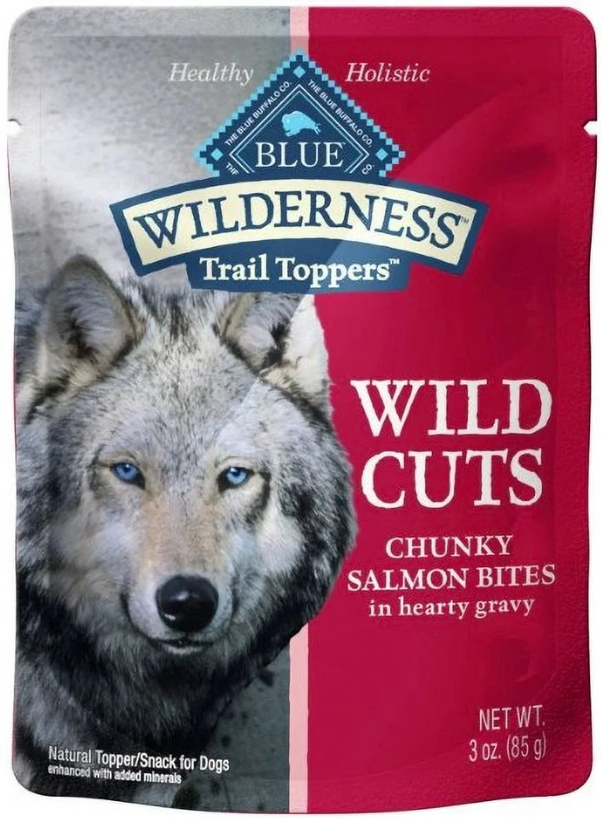 Dog Trail Wild in Buffalo 9 Soft oz Cuts [Dog oz) And x Salmon Gravy 3 Toppers (3 Blue Treats, Paste Wilderness Supplies]
