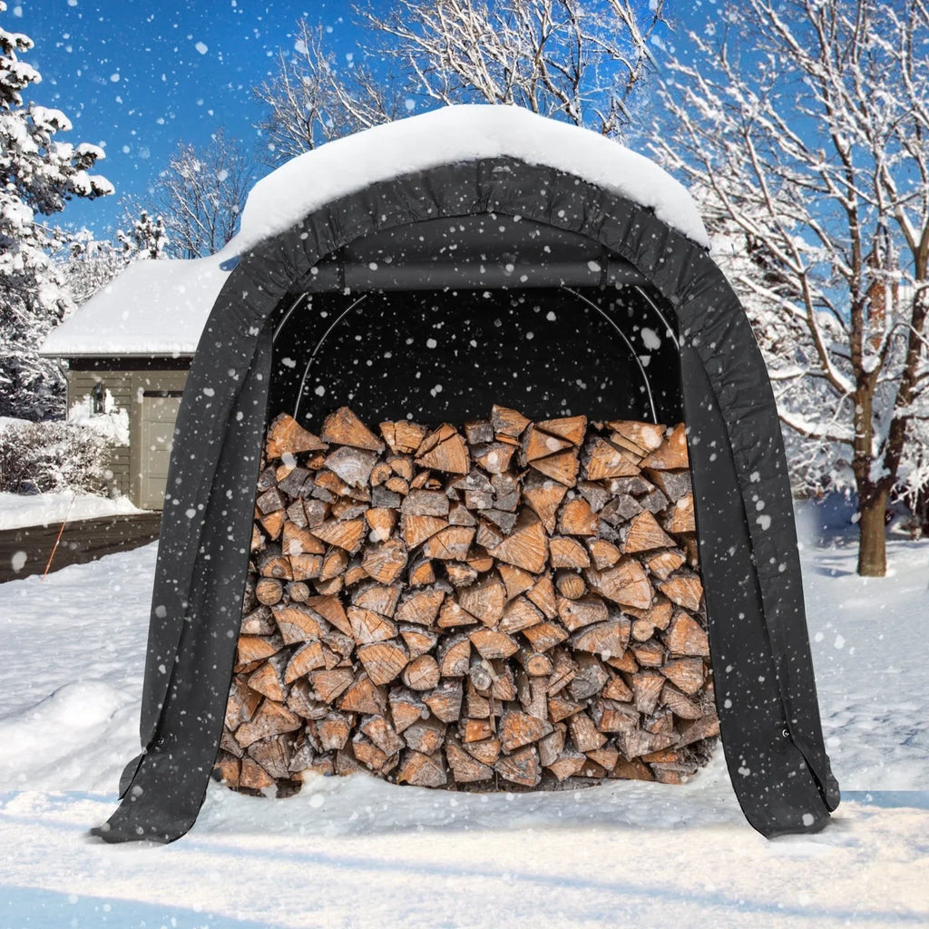 Duty Carport, for 7 Hommow 8 Heavy Shed, x Garden, FT exterior FT Black Garage Patio, Tool Tent, Storage Portable