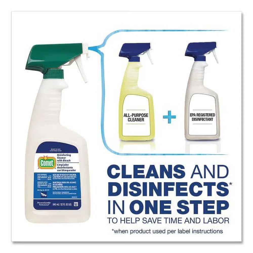 1 Cleaner with Bleach, Comet Bottle Disinfecting gal