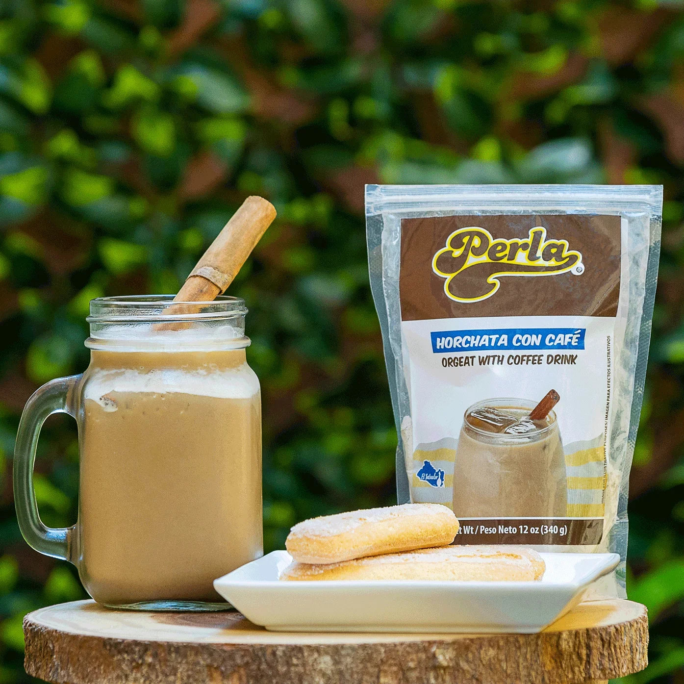 of (Orgeat each) (12 Perla Coffee con oz Case Drink) Horchata Salvadorena Cafe with 20