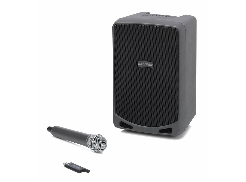 Wireless Bluetooth XP106w PA System with Samson Expedition Portable Handheld System & Mic