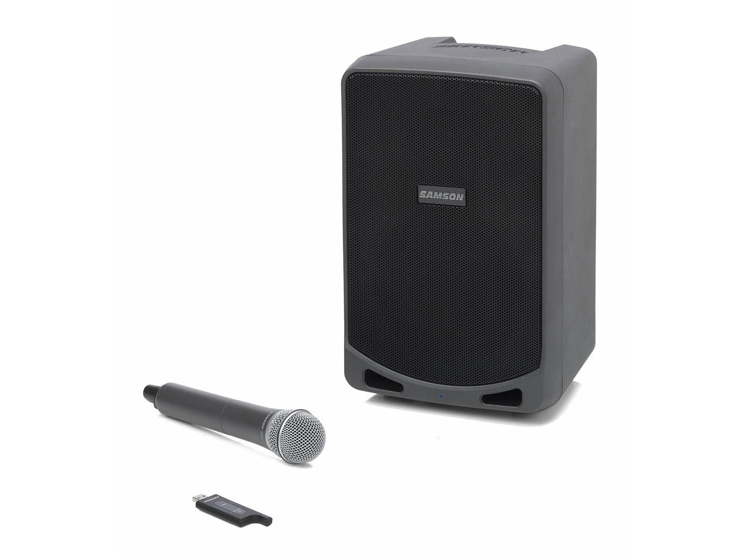 Wireless Bluetooth XP106w PA System with Samson Expedition Portable Handheld System & Mic