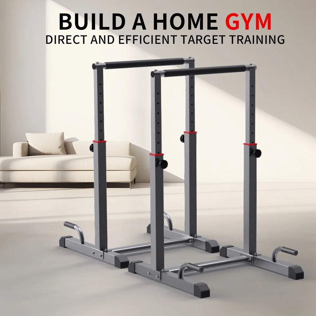 Workout Station Bar Adjustable, Dip Heave Full Fitness,Functional 1200lbs Set, Bars 9 Parallettes Dip Duty Level for Station Body