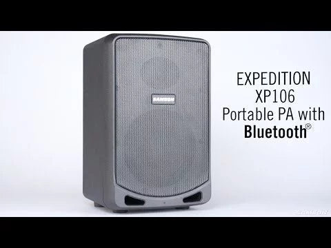 Wireless Bluetooth XP106w PA System with Samson Expedition Portable Handheld System & Mic