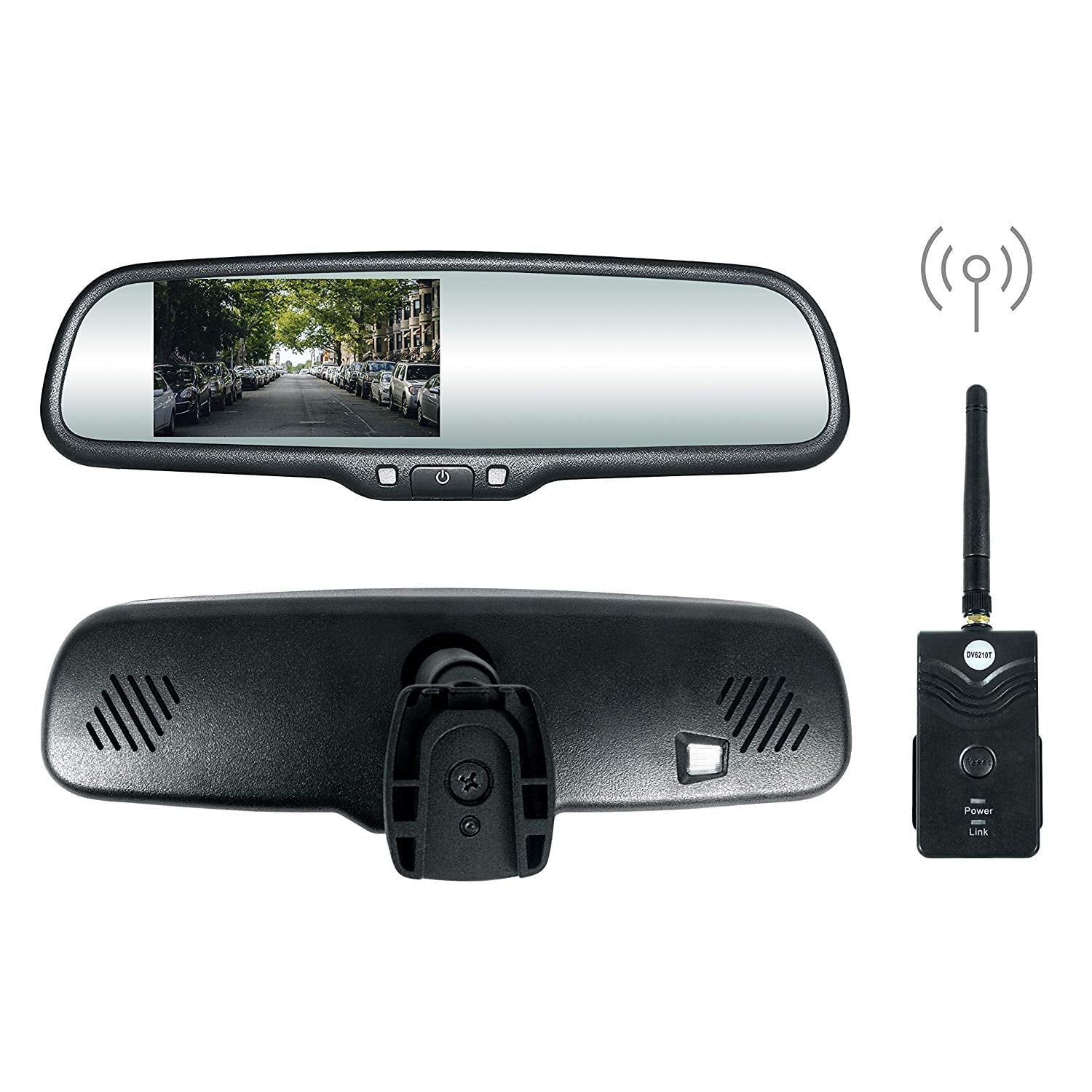 Fit Mirror Master for Transmitter Wireless | Universal LCD 4.3" Tailgaters with Rear & View Screen Mount OEM Cars
