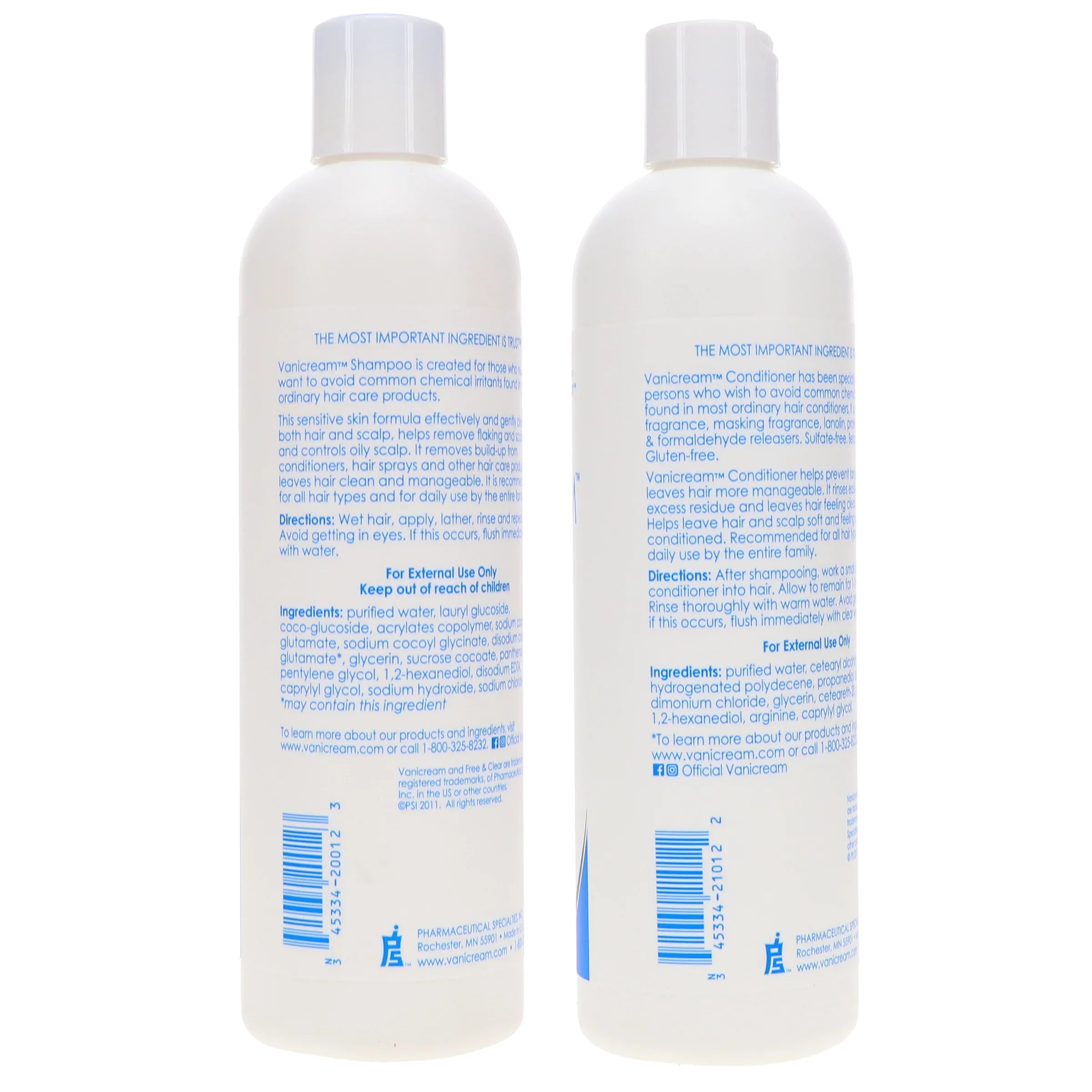 & Combo Conditioner Vanicream 12 Shampoo oz 12 Pack oz