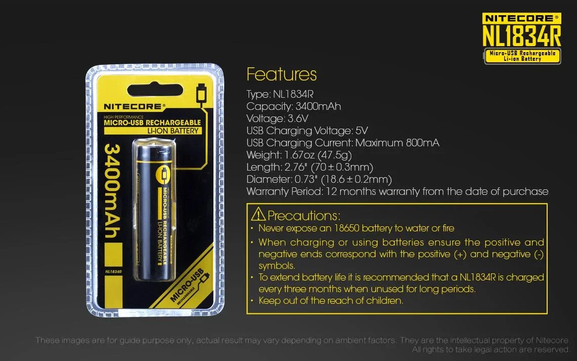 Battery Cable with 1xNitecore Value UT32 V6 V6 White) USB Headlamp Rechargeable XP-L USB and Dual Emitter White) Cool - (3000K, - ECO-SENSA Bundle: NL1834R Nitecore Warm XP-L2 1xFree (5700K,
