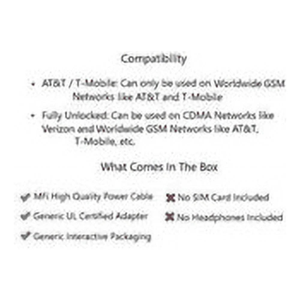 iPhone (AT&T Black (Refurbished) Locked) Smartphone 128GB 7 Restored