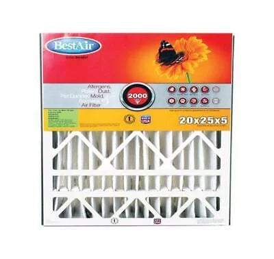 H D BestAir 25 3) MERV 11 (Pack x of in. 5 in. Air 20 Pleated W Filter x in.