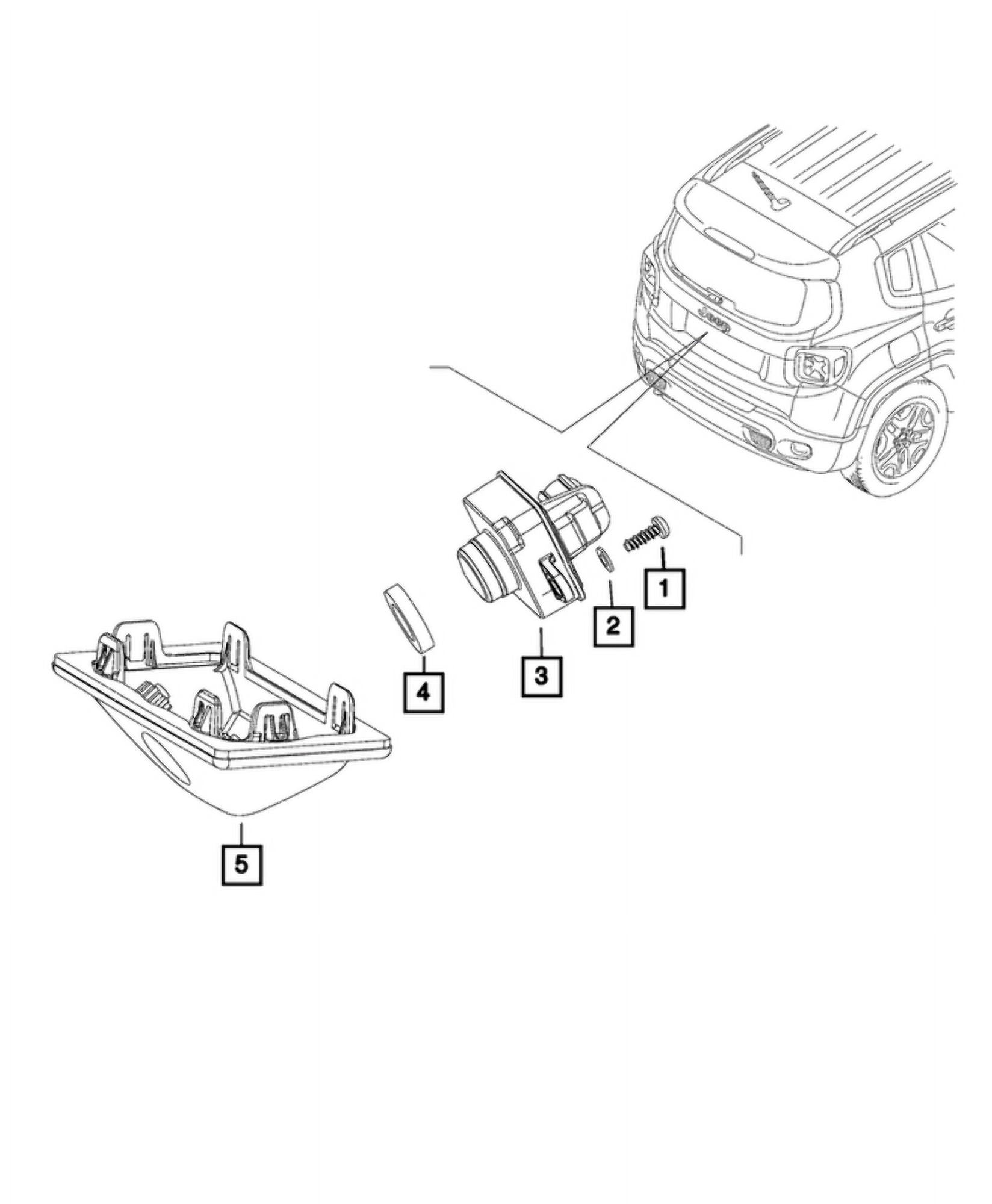 View New Camera OE Mopar 68360119AA Rear Genuine