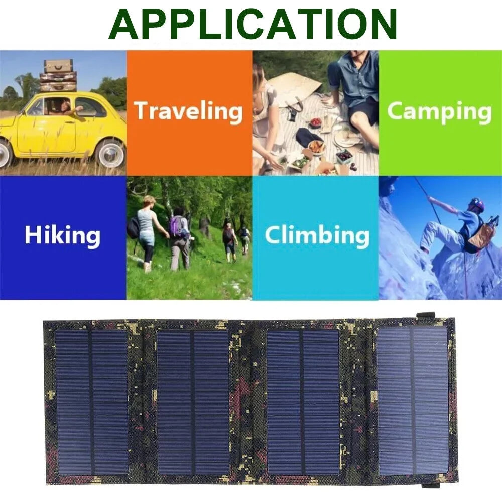 Hiking Battery Camping High Foldable 80W Panel Rechargeable Charger USB Solar exterior Phone Portable grade