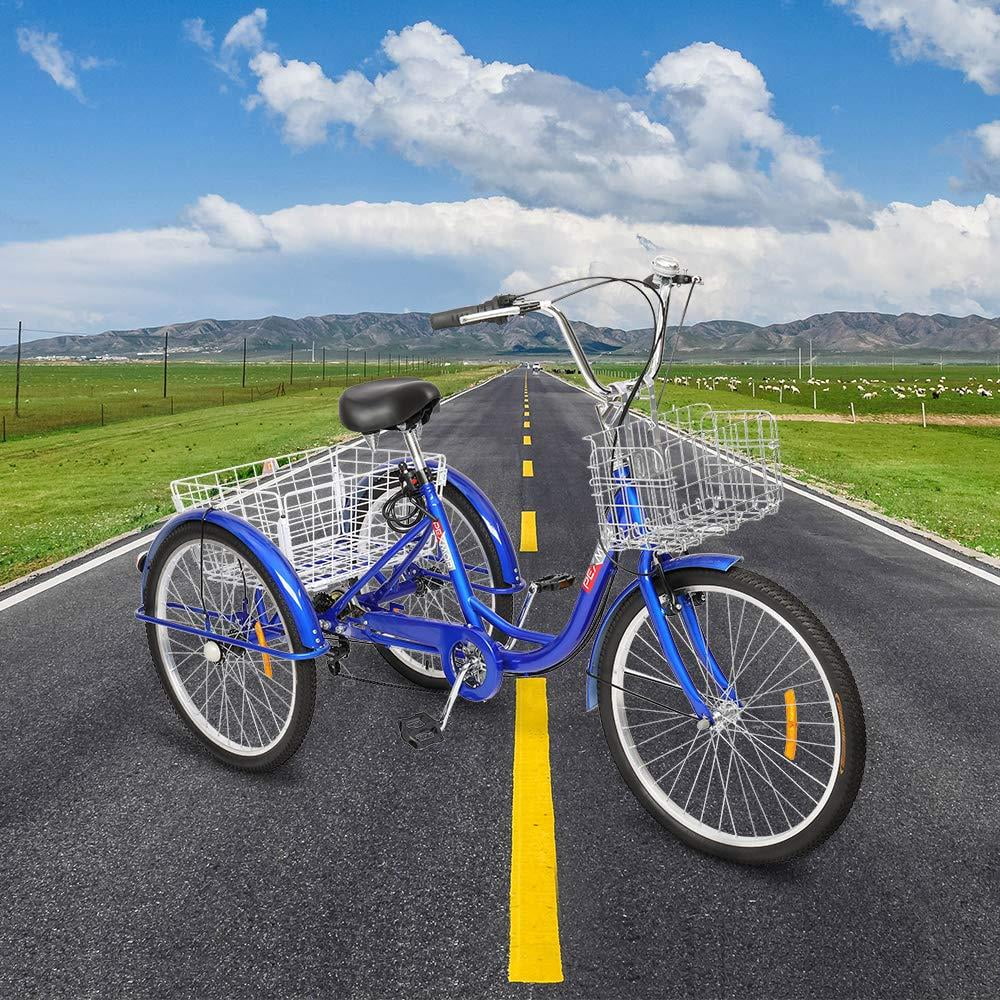 26-Inch Women's SalonMore Men's Bike, Wheel Blue Tricycle Adult