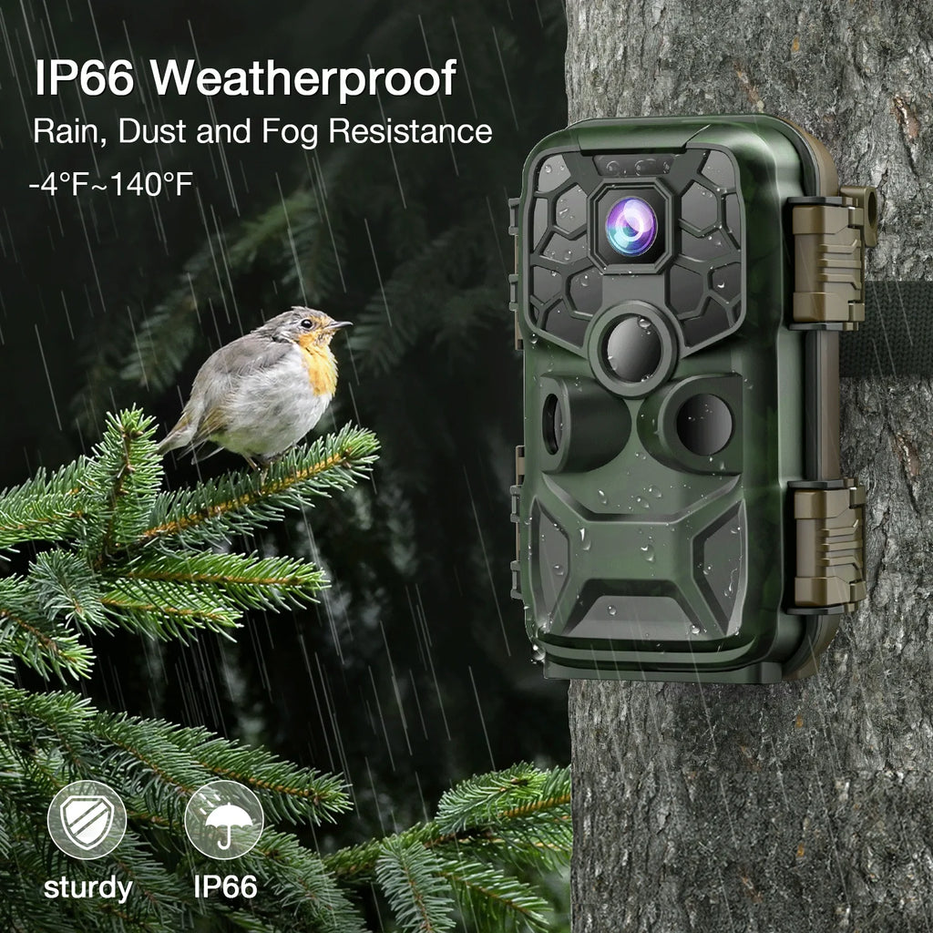 Game Camera Trail Wildlife WiFi Deer for Infrared 3PIR 42MP Waterproof 4K 2.4" Bluetooth Night Trigger Sensor IP66 Cam 0.2s Trail Camera with Monitoring Hunting LCD Vision CAMPARK